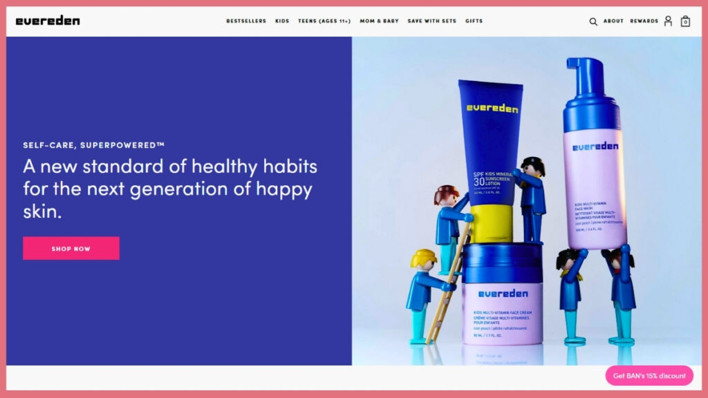 ever eden skincare review: home page website