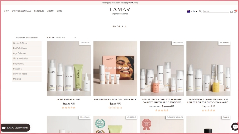 LAMAV website home page