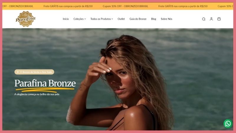 Parafina Bronze website-home page